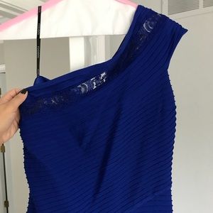 Tadashi Shoji royal blue one should dress